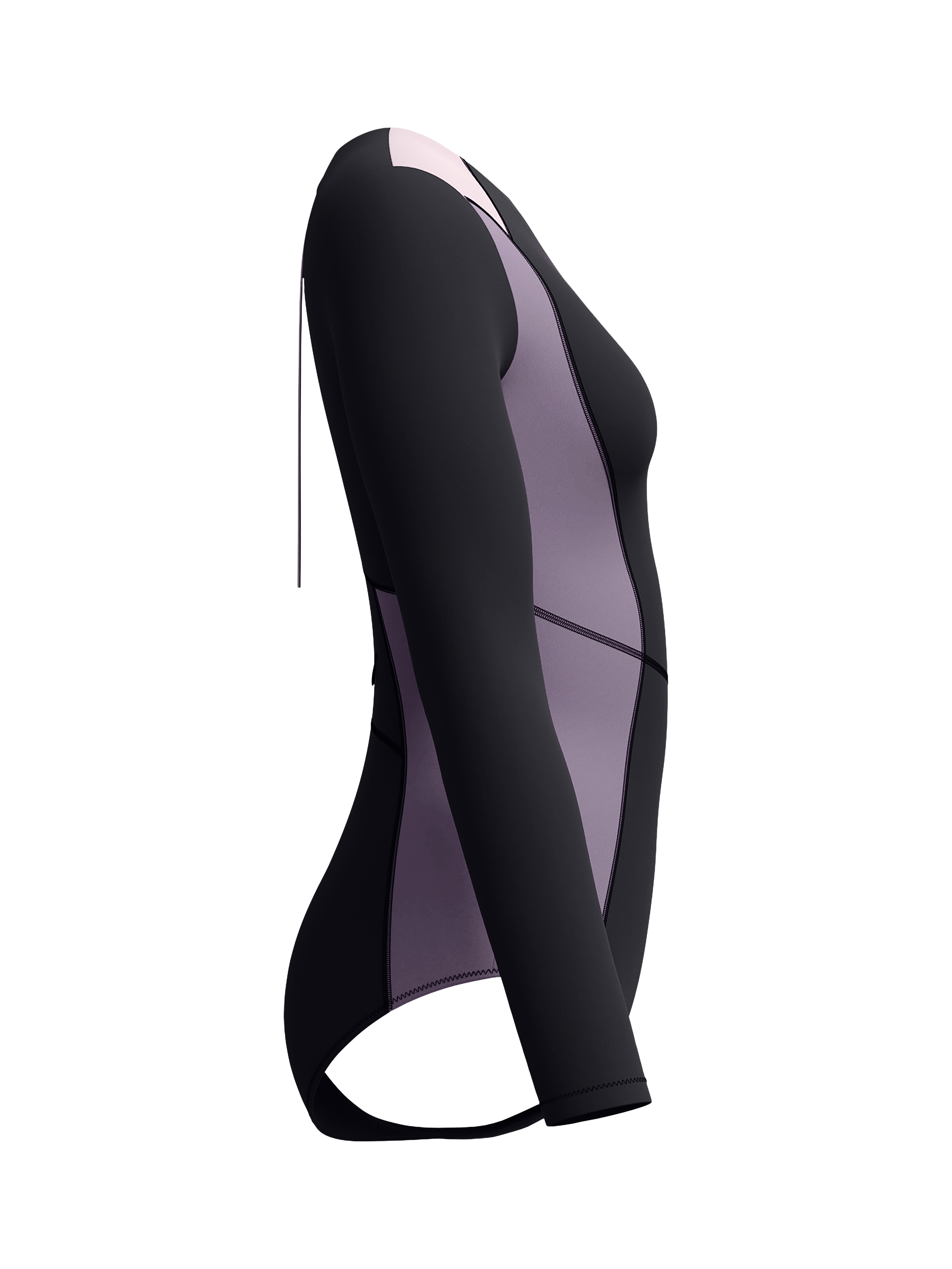 Product image 10 of 11, which shows Speedo Long Sleeve Zip Back Swimsuit, Anthracite, XS