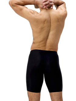 Speedo Medley Logo Jammer Swim Shorts, Black/ Green - view 2, Black/ Green