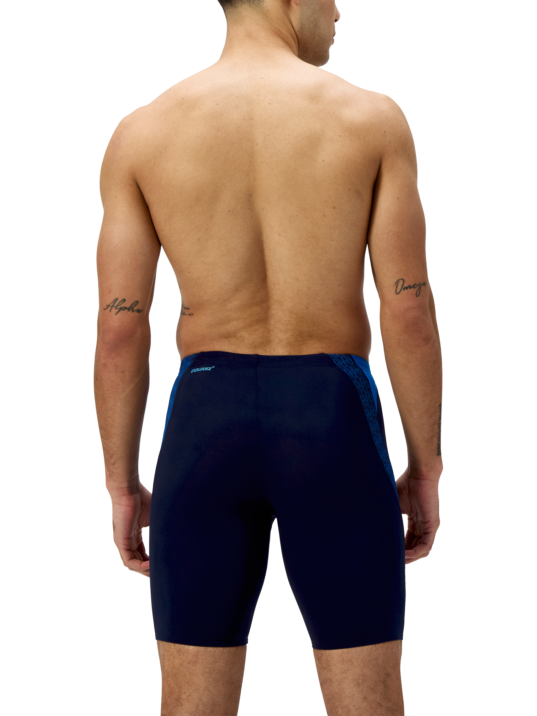 Product image 2 of 11, which shows Speedo HyperBoom Jammer Swim Shorts, Peacoat/ Blue, 30