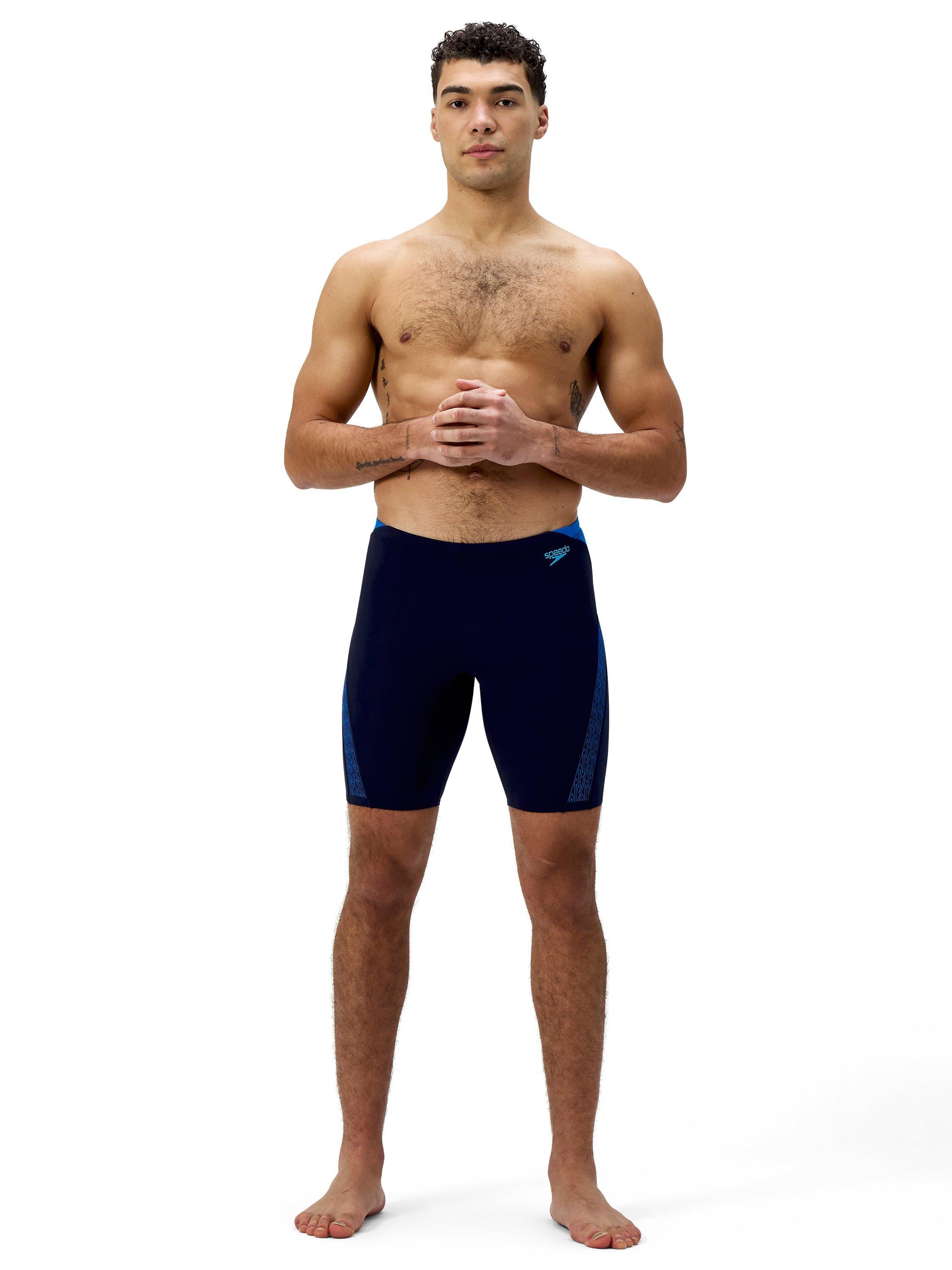 Product image 7 of 11, which shows Speedo HyperBoom Jammer Swim Shorts, Peacoat/ Blue, 30
