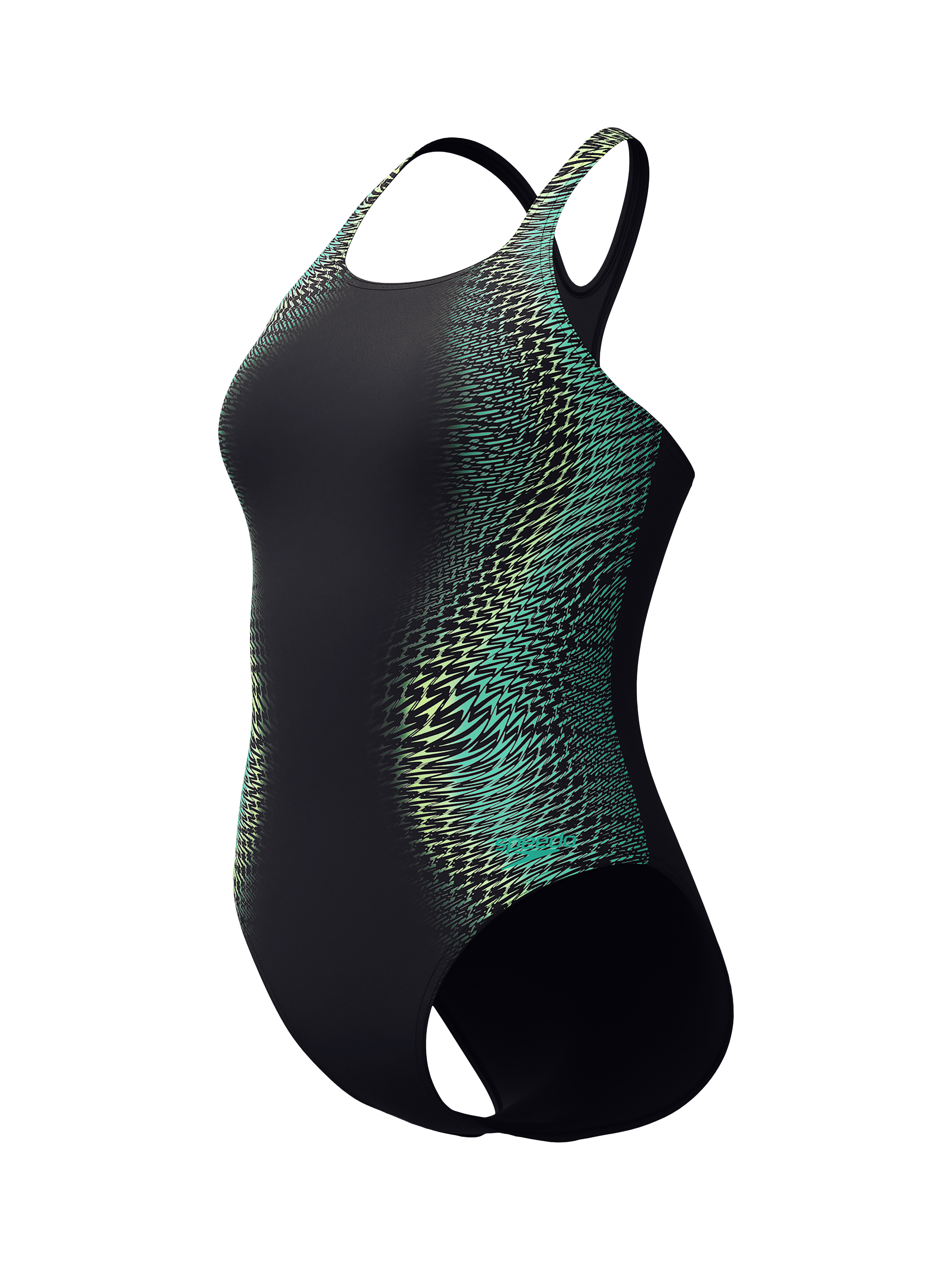 Product image 10 of 10, which shows Speedo Boomprint Medalist Swimsuit, Turquoise Gem, 32
