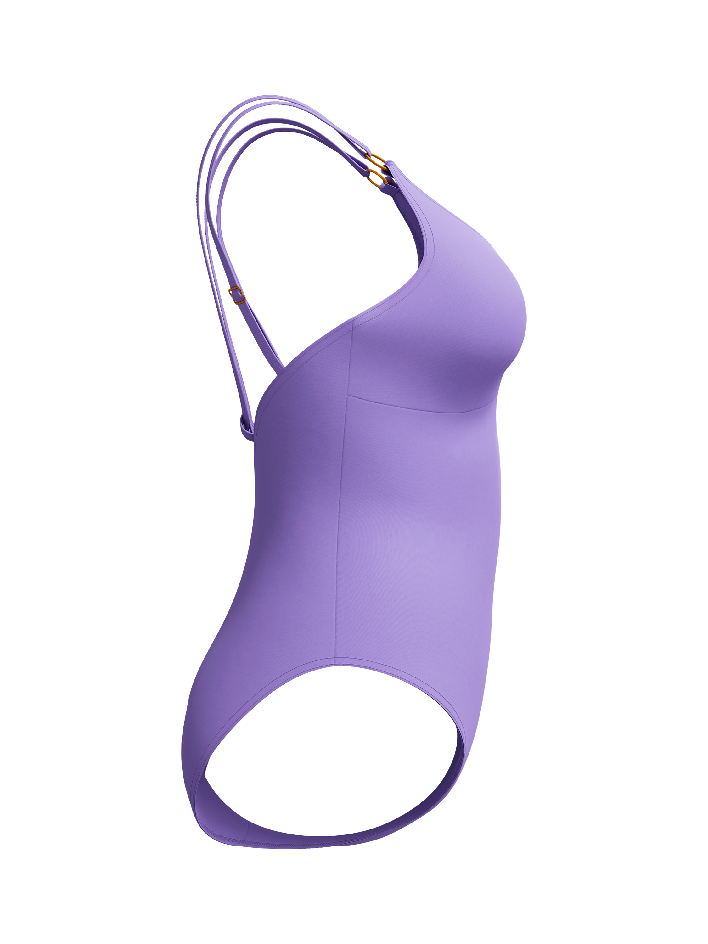 Product image 10 of 11, which shows Speedo Shaping Strappy Swimsuit, Purple Mist, 32