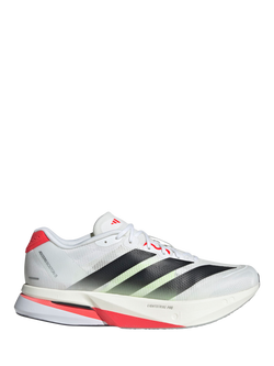 adidas Men's Adizero Boston 13W Running Shoes, White/Black
