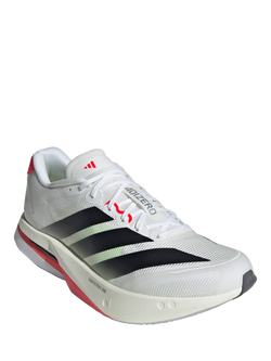 adidas Men's Adizero Boston 13W Running Shoes - view 2, White/Black