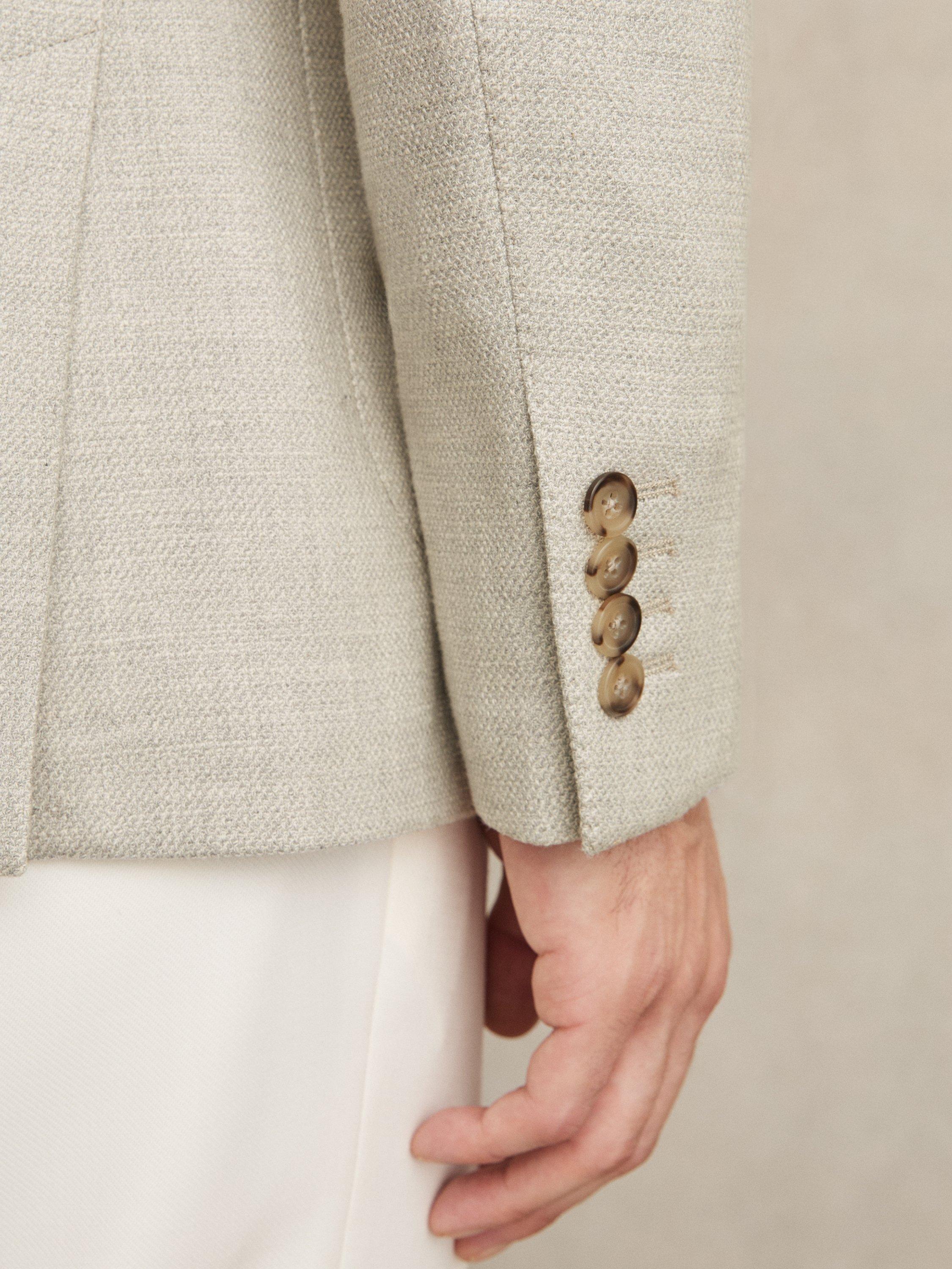 Product image 2 of 5, which shows Reiss Aphrodite Single Breasted Blazer, Soft Grey, 38