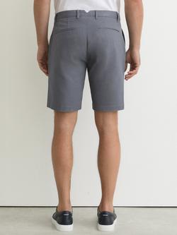 Reiss Pique Cotton Chino Shorts, Airforce Blue - view 2, Airforce Blue
