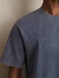Reiss Nomo Oversized Garment Dyed Cotton T-Shirt