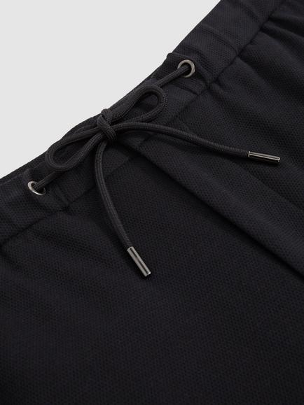 Reiss Gerrard Slim Fit Jersey Drawstring Suit Trousers, Navy - view 2, Navy