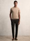 Reiss Bless Regular Fit Cotton T-Shirt, Light Taupe Brown