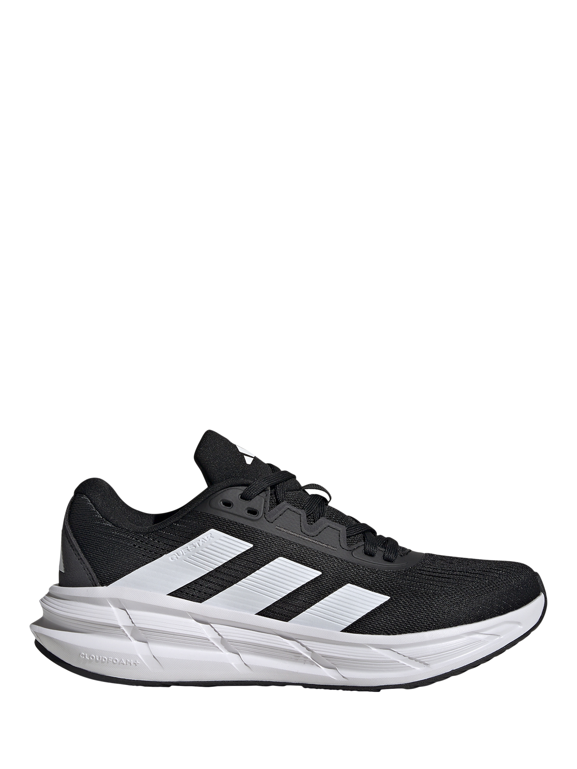 Product image 1 of 7, which shows adidas Women's Questar 3 Running Shoes, Black/White, 4