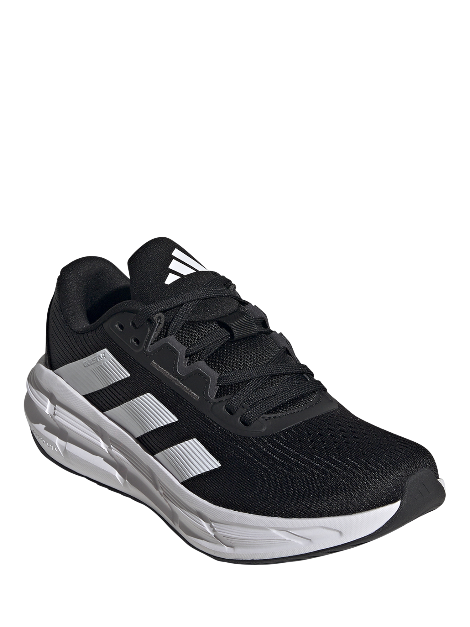 Product image 2 of 7, which shows adidas Women's Questar 3 Running Shoes, Black/White, 4
