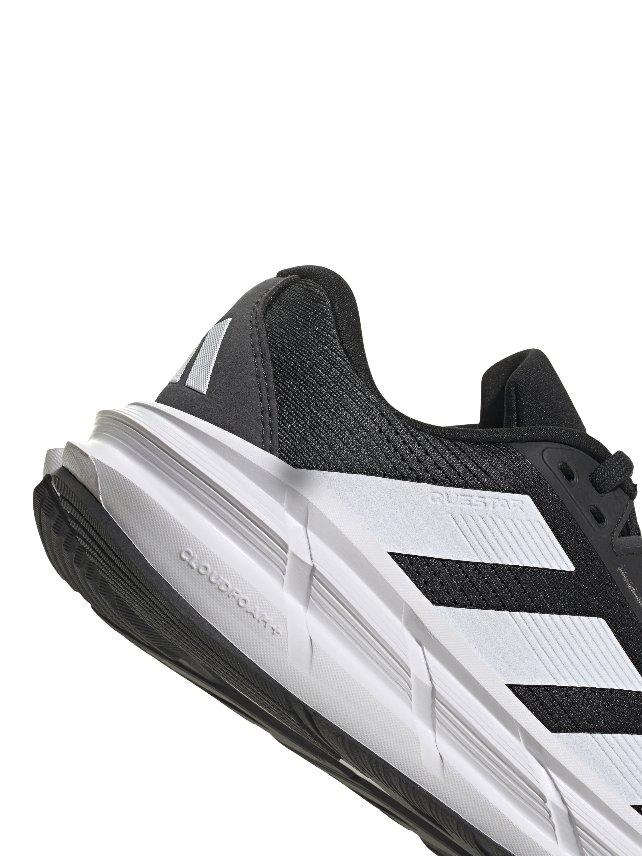 Product image 7 of 7, which shows adidas Women's Questar 3 Running Shoes, Black/White, 4