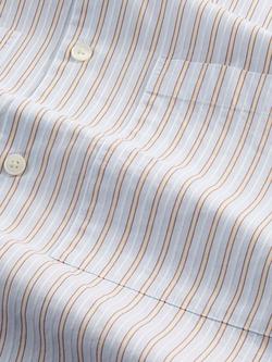 NN.07 Freddy Cotton Regular Fit Stripe Shirt - view 2, Blue/Multi