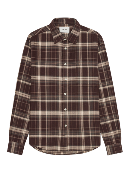 NN.07 Deon REgular Fit Flannel Shirt, Dusky Port, Dusky Port