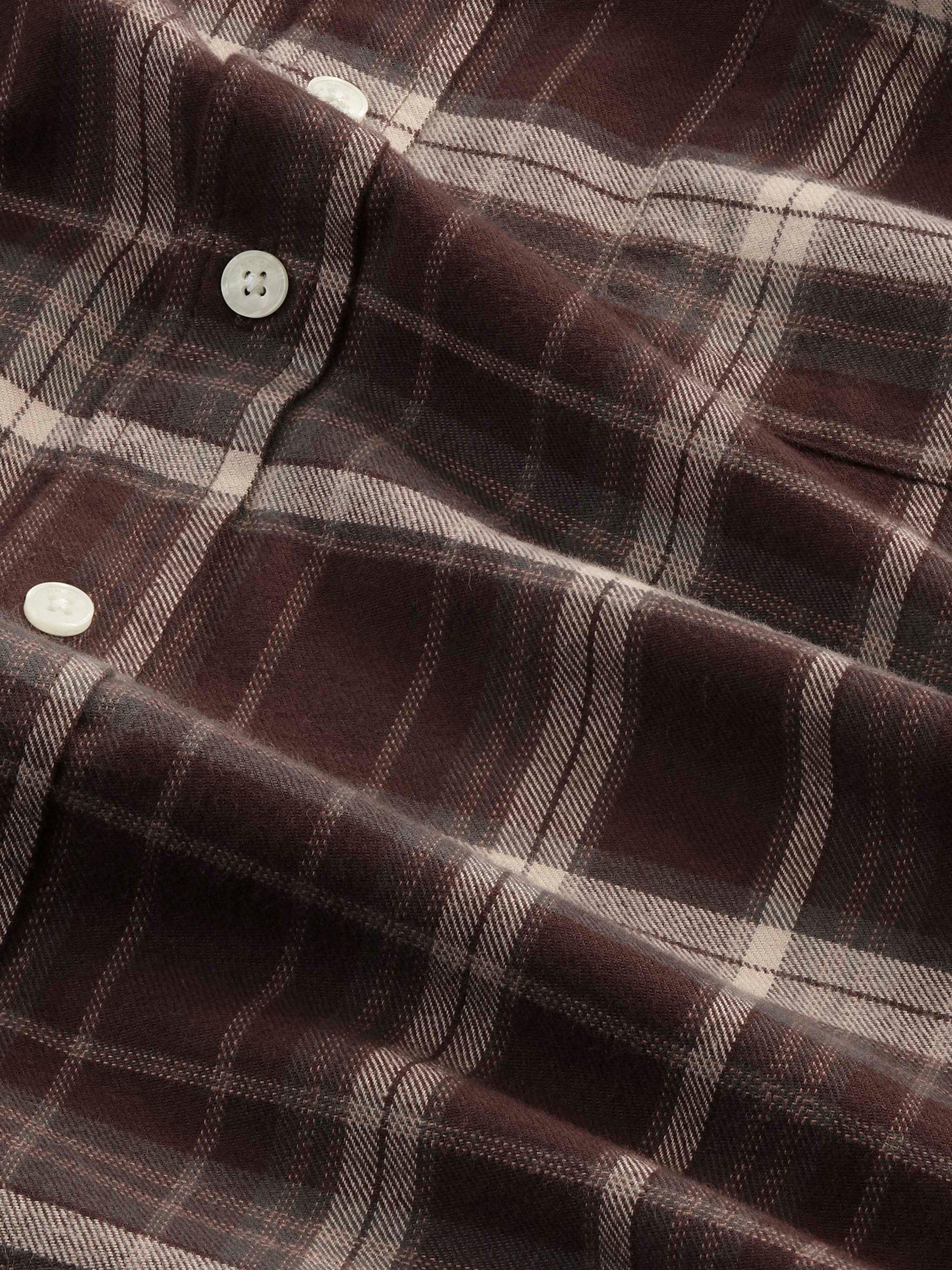 Product image 2 of 2, which shows NN.07 Deon REgular Fit Flannel Shirt, Dusky Port, S