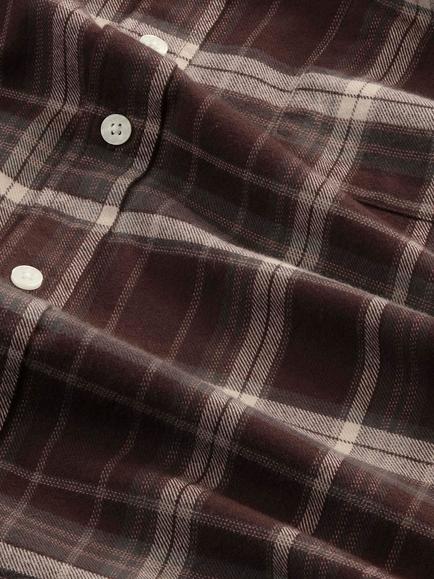NN.07 Deon REgular Fit Flannel Shirt, Dusky Port - view 2, Dusky Port