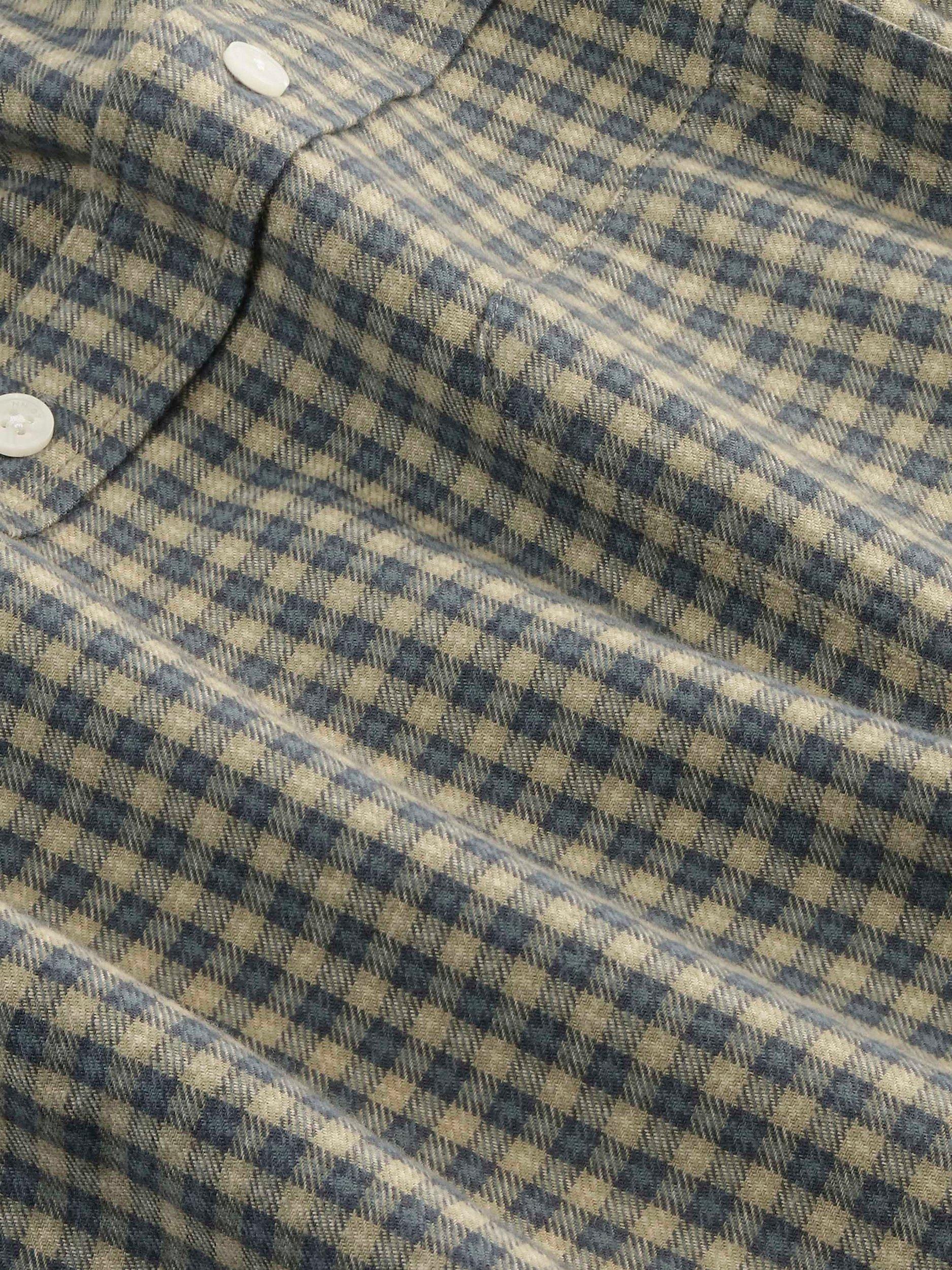Product image 2 of 2, which shows NN.07 Deon Regular Fit Flannel Shirt, Coral Check, S