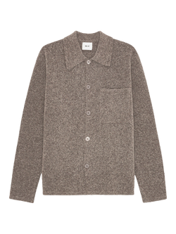 NN.07 Jonas Wool Blend Polo Cardigan, Mable Husk, Mable Husk