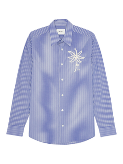 NN.07 Quinsy Regular Fit Pima Cotton Shirt, Blue Stripe, Blue Stripe