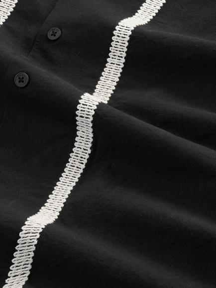 NN.07 Reed Relaxed Fit Cotton Poplin Overshirt, Black - view 2, Black