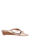 Jones Bootmaker Klevina Leather Open Toe Wedge Mules