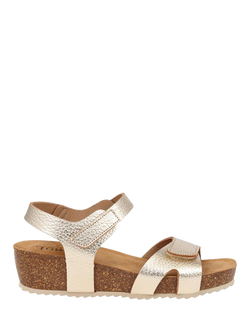 Jones Bootmaker Joanie Leather Open Toe Sandals, Gold