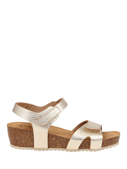 Jones Bootmaker Joanie Leather Open Toe Sandals, Gold