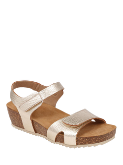 Jones Bootmaker Joanie Leather Open Toe Sandals - view 2, Gold