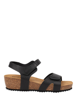 Jones Bootmaker Joanie Leather Open Toe Sandals, Black