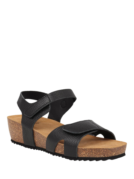 Jones Bootmaker Joanie Leather Open Toe Sandals - view 2, Black