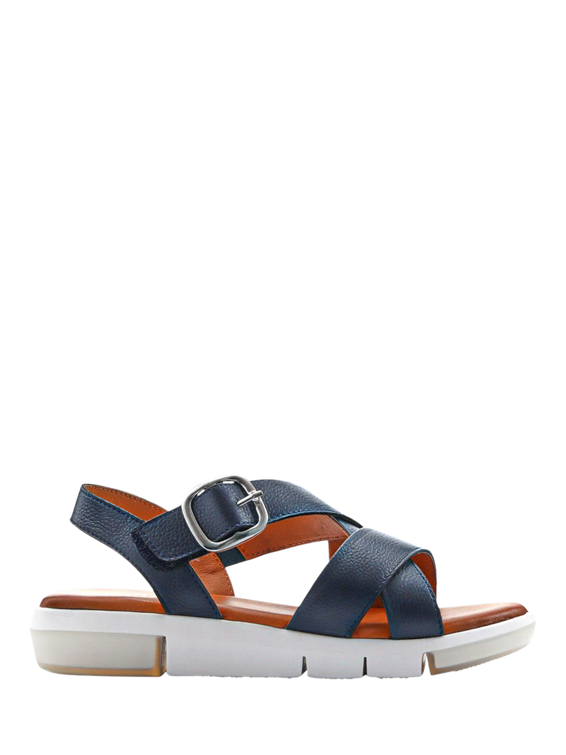 Product image 1 of 5, which shows Jones Bootmaker Ilaria Casual Leather Sandals, Navy, 3