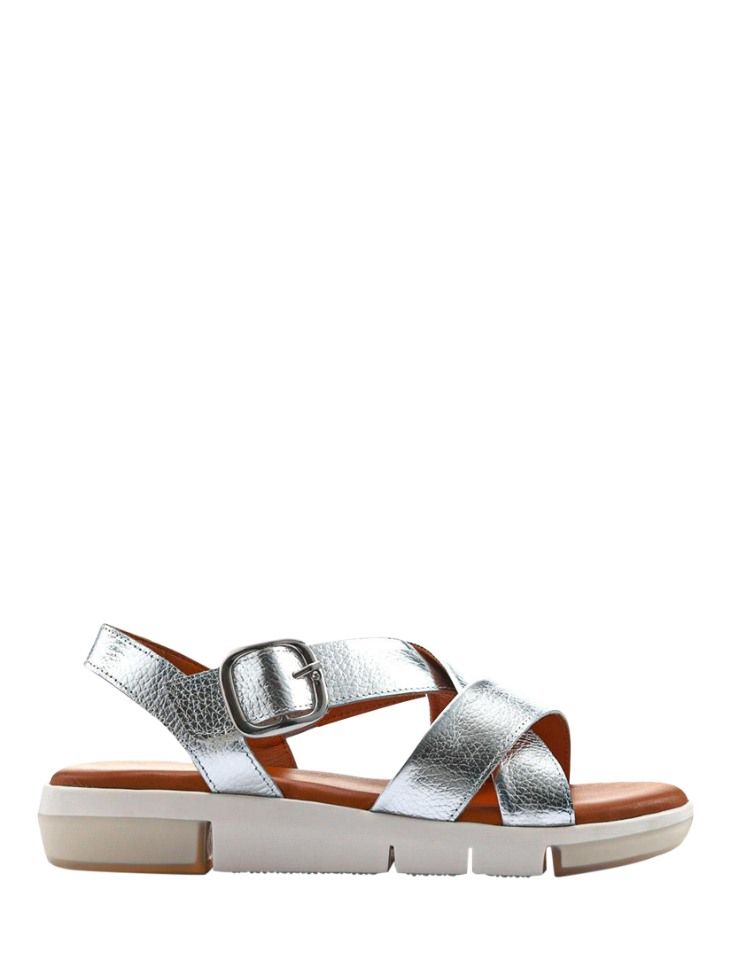 Product image 1 of 5, which shows Jones Bootmaker Ilaria Casual Leather Sandals, Silver, 3