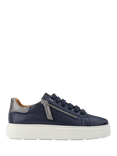 Jones Bootmaker Paulina Leather Chunky Trainers, Navy