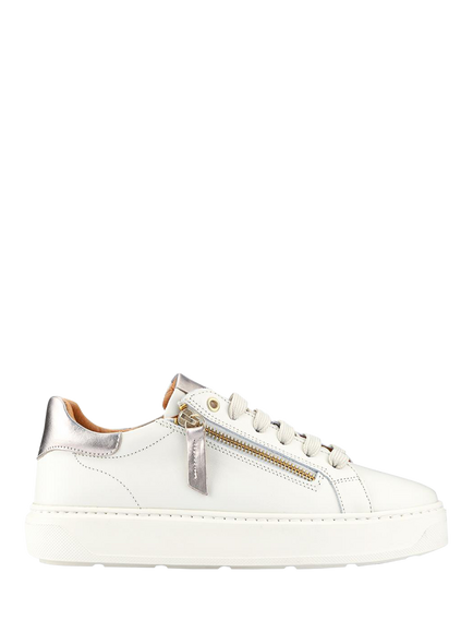 Jones Bootmaker Paulina Leather Chunky Trainers, Cream