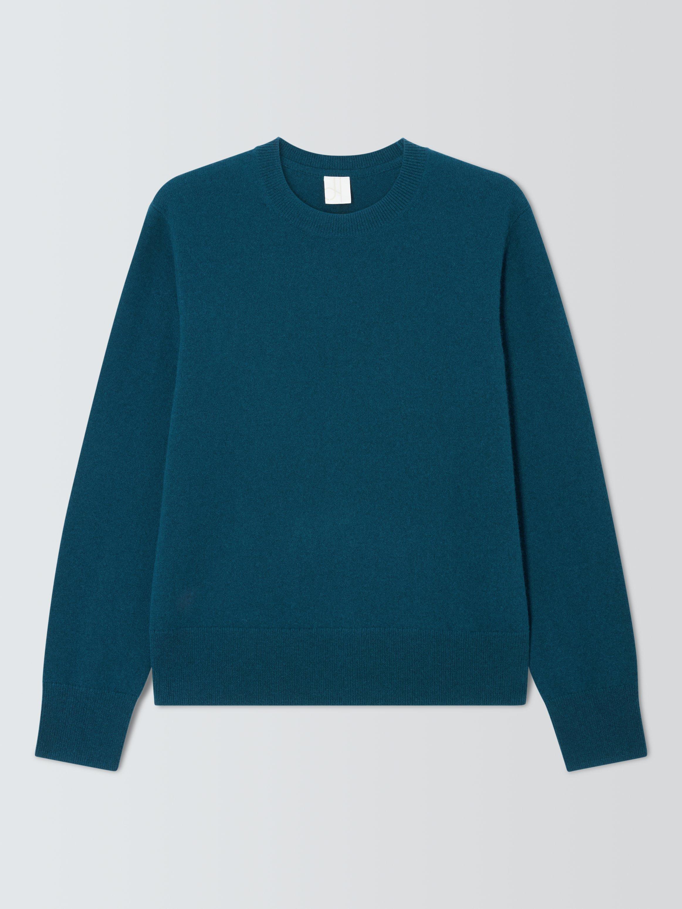 Product image 4 of 6, which shows John Lewis Cashmere Crew Neck Jumper, Teal, 8
