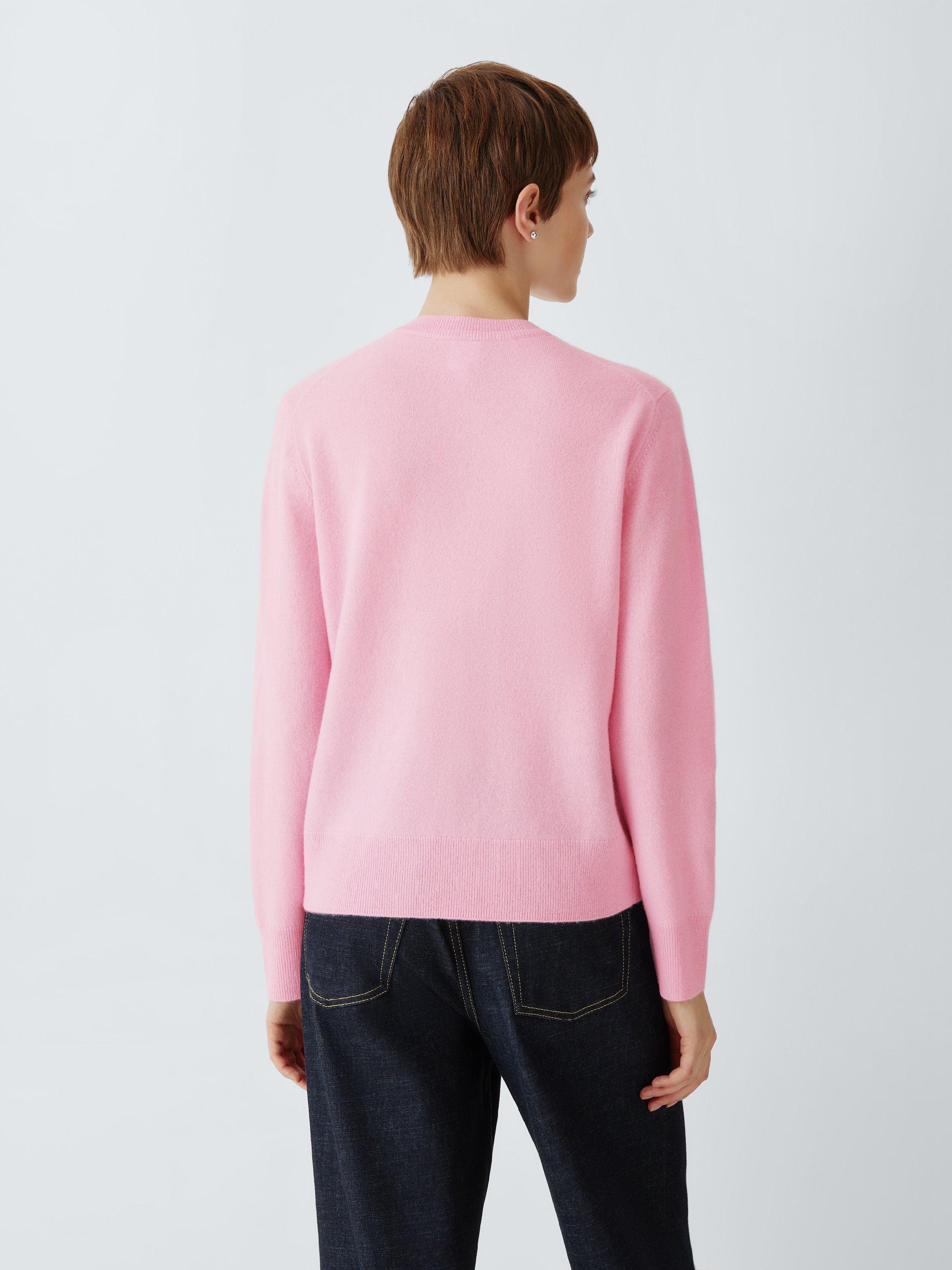 Product image 2 of 6, which shows John Lewis Cashmere Crew Neck Jumper, Pink, 8