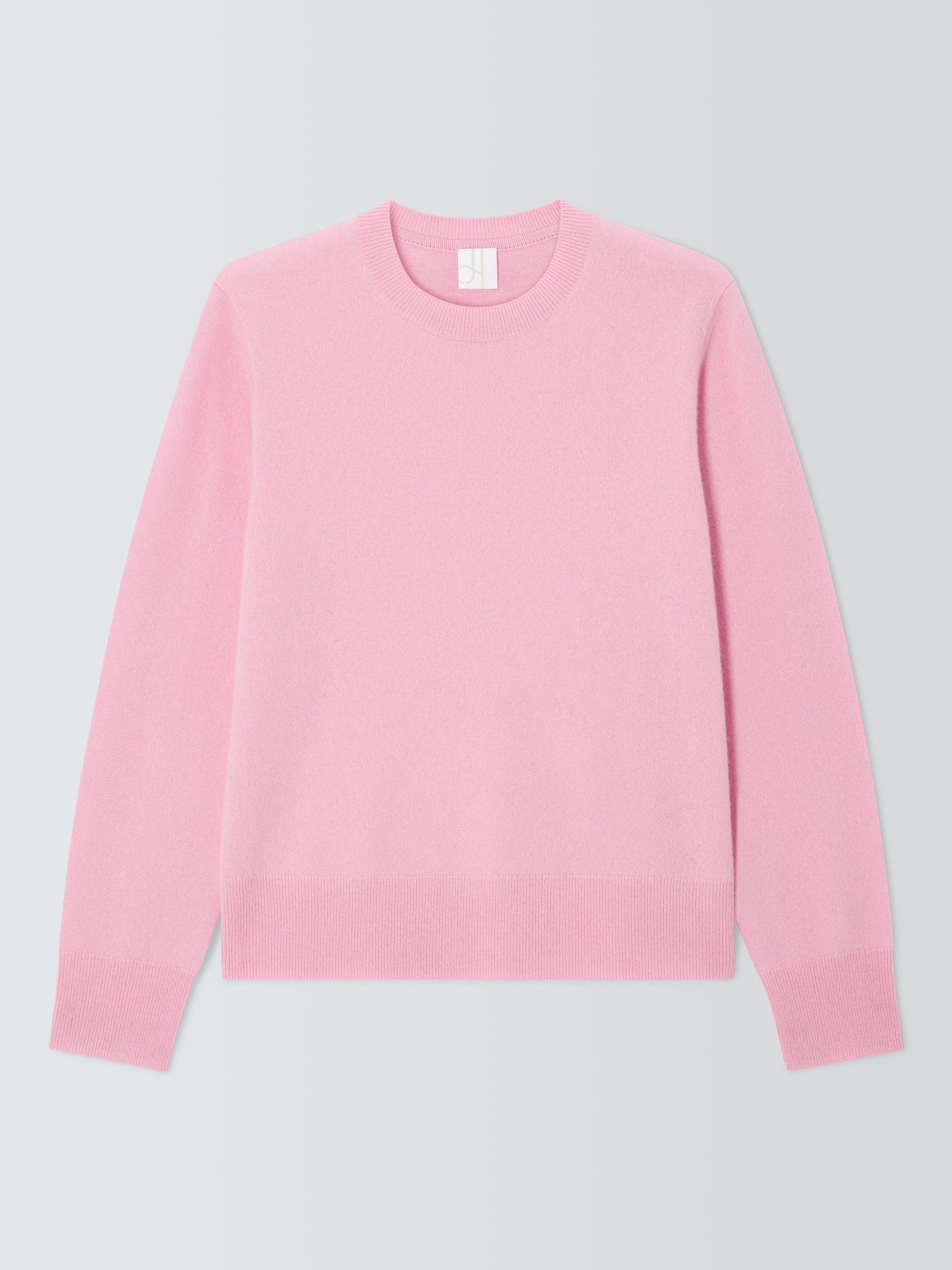 Product image 4 of 6, which shows John Lewis Cashmere Crew Neck Jumper, Pink, 8