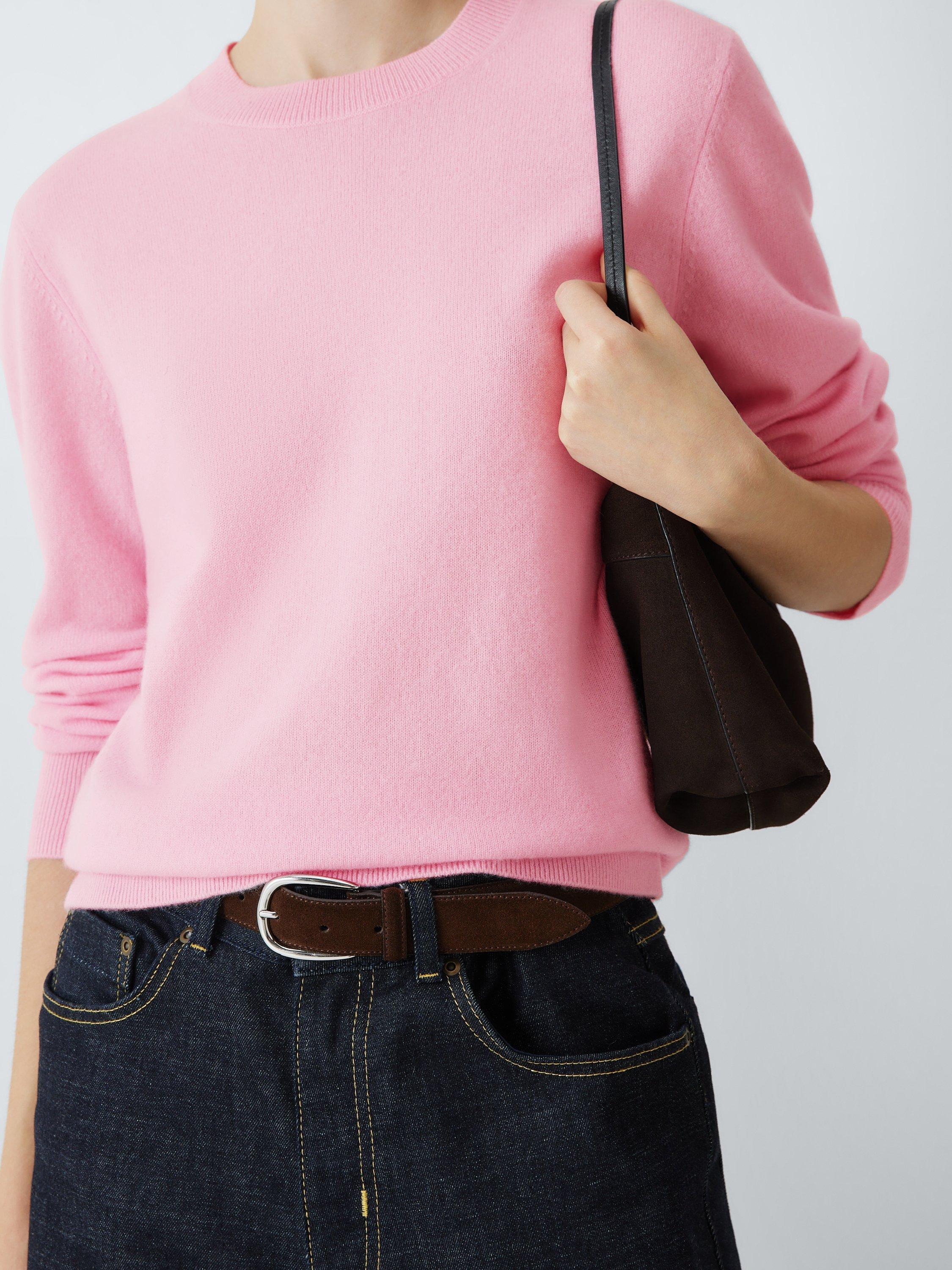 Product image 6 of 6, which shows John Lewis Cashmere Crew Neck Jumper, Pink, 8