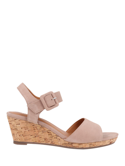 Jones Bootmaker Grazina Leather Wedge Heel Sandals, Beige