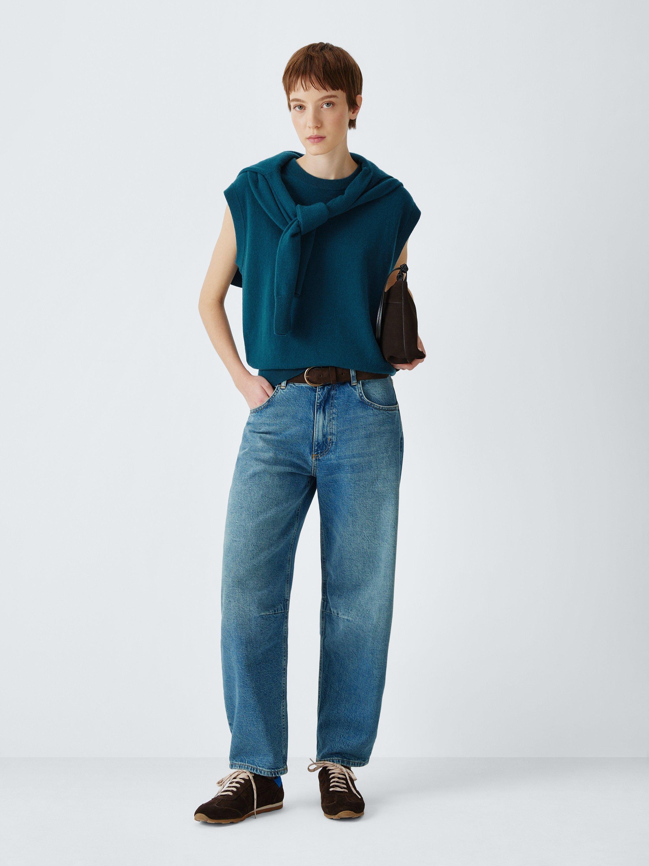 Product image 3 of 6, which shows John Lewis Cashmere Sleeveless Knit Vest, Teal, XS