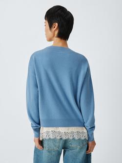 John Lewis Cashmere V-Neck Cardigan - view 2, Blue
