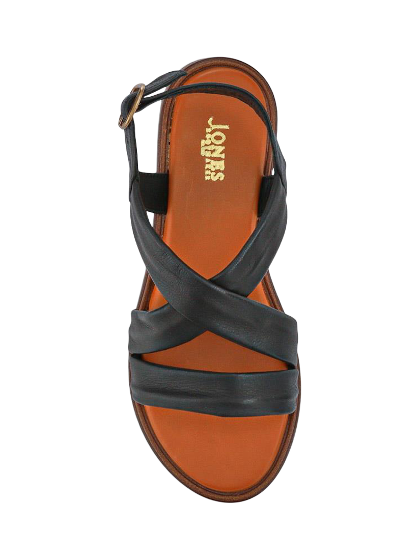 Product image 5 of 6, which shows Jones Bootmaker Haliwide Wide Fit Leather Sandals, Black, 3W
