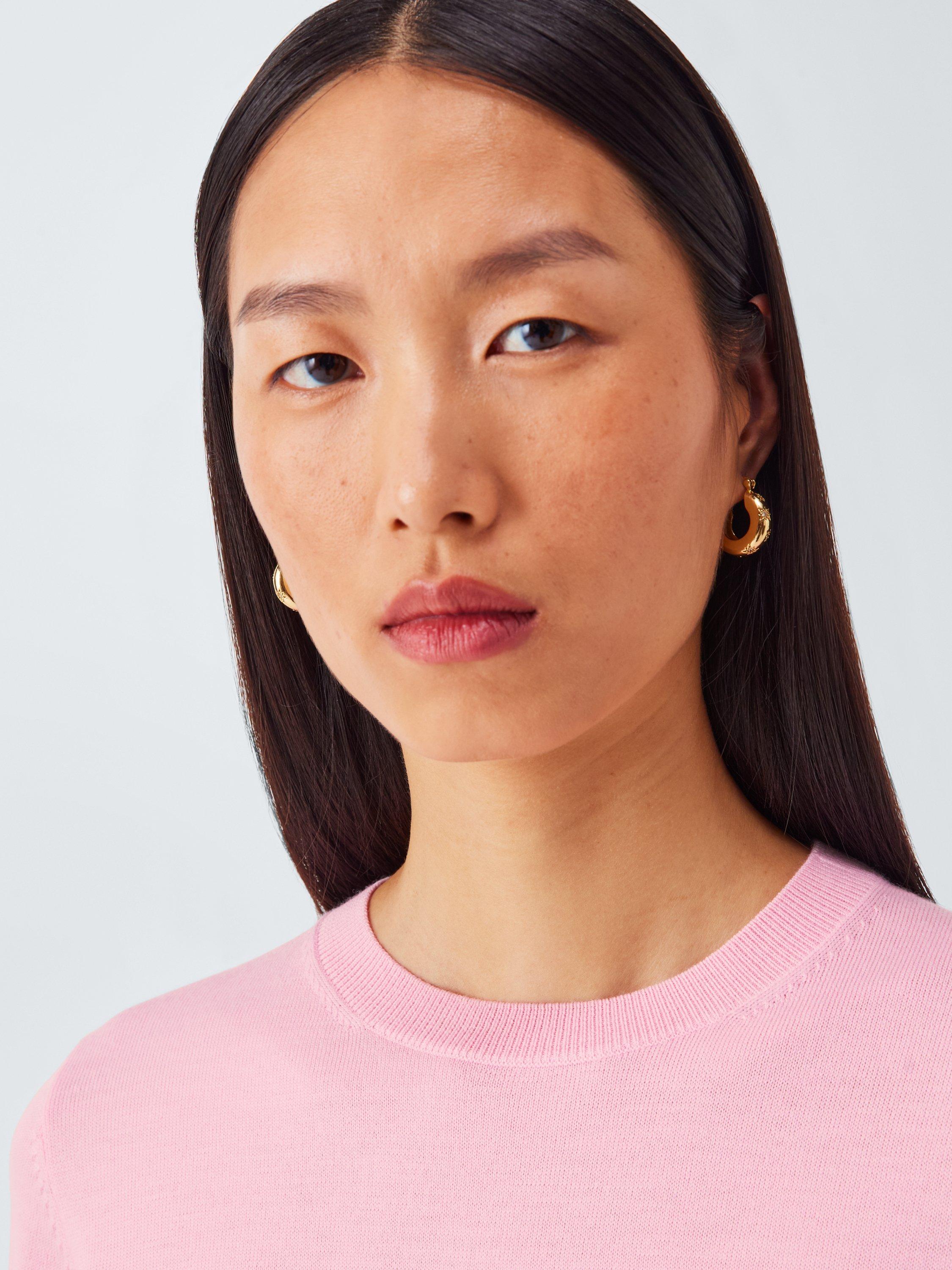 Product image 5 of 6, which shows John Lewis Merino Wool Crew Neck Jumper, Pink, 8