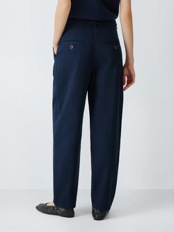 John Lewis Tapered Leg Twill Trousers - view 2, Navy