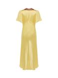 Rewritten Ellis Lace Trim Satin Dress, Butter Yellow, Butter Yellow