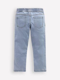 Mini Boden Kids' Denim Elasticated Pull-On Jeans, Light Wash - view 2, Light Wash
