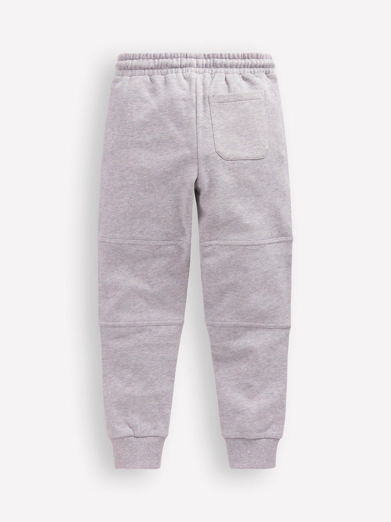 Product image 2 of 3, which shows Mini Boden Kids' Cotton Warrior Knee Joggers, Grey Star Knee, 2-3 years