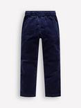 Mini Boden Kids' Cotton Relaxed Drawstring Trousers, College Navy Cord