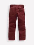 Mini Boden Kids' Cotton Slim Fit Drawstring Trousers, Chestnut