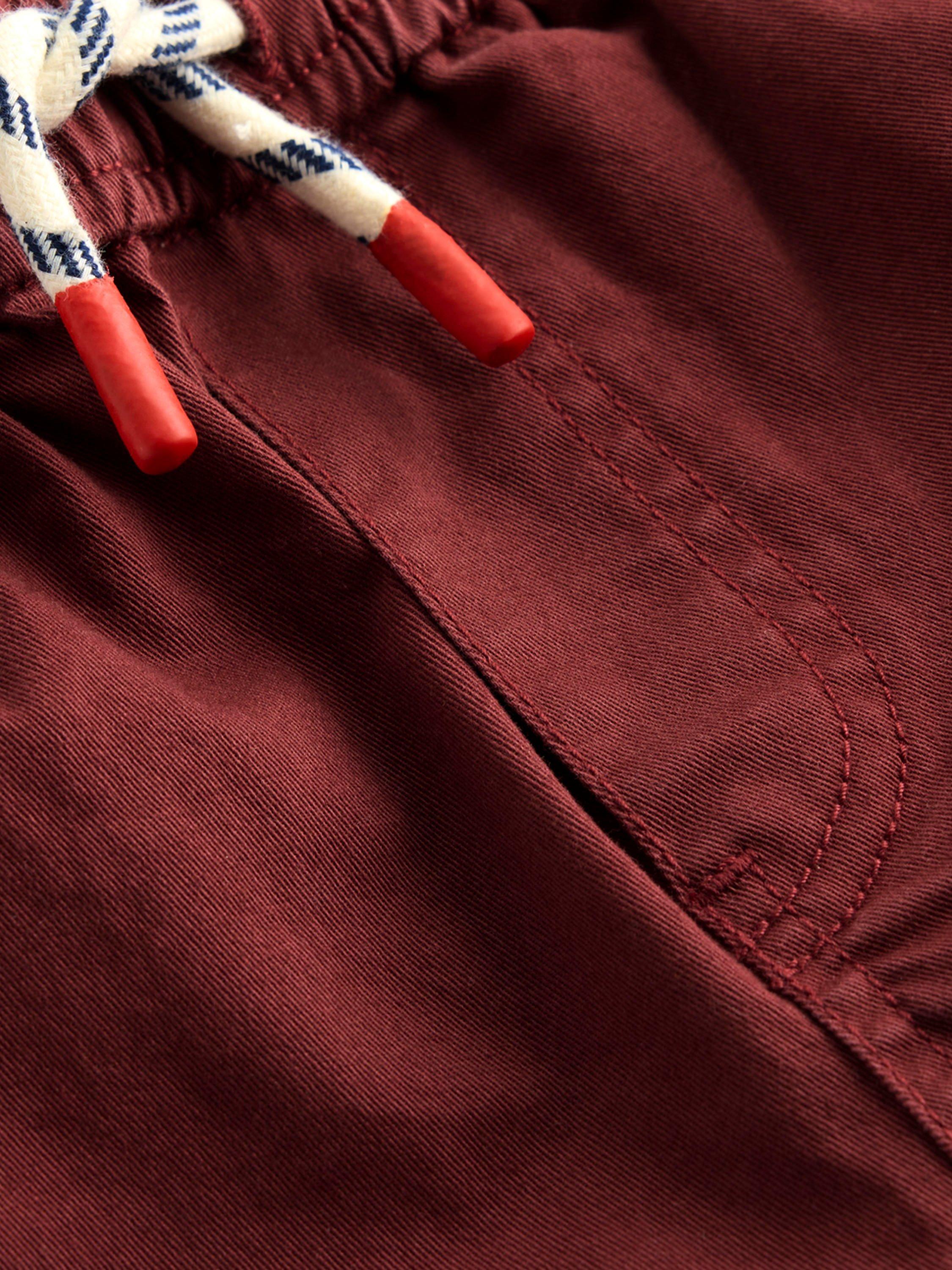 Product image 3 of 3, which shows Mini Boden Kids' Cotton Slim Fit Drawstring Trousers, Chestnut, 2-3 years